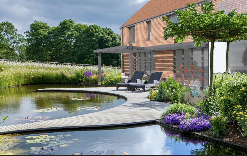 proposed passive house in Essex on edge of village
